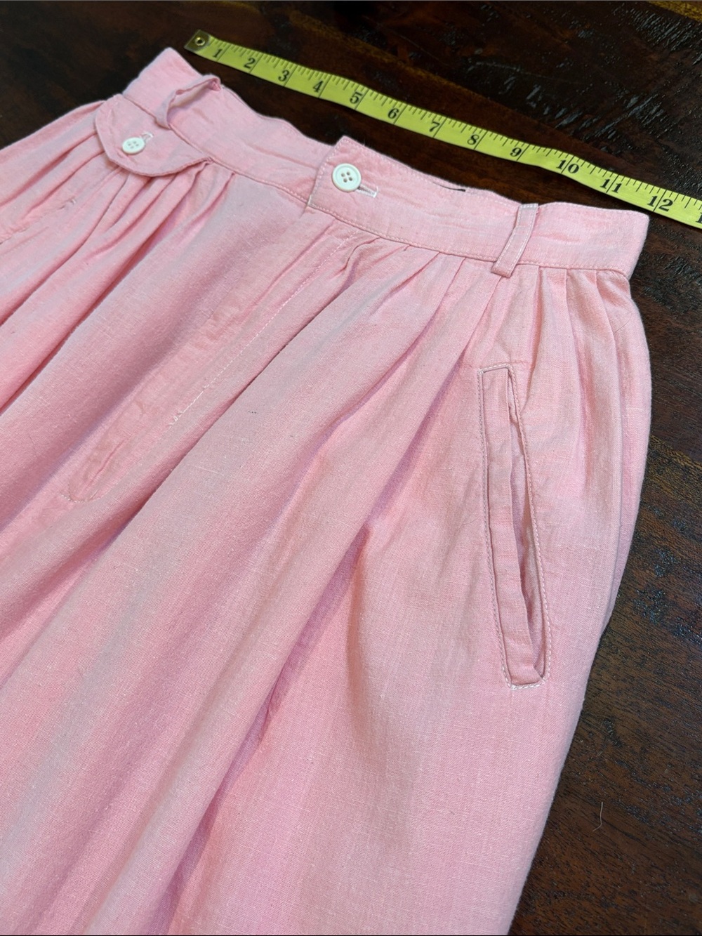 Vintage Ralph Lauren Blue Label Pink Cotton Pleated Maxi Skirt size 4 *As-Is* - Picture 12 of 16